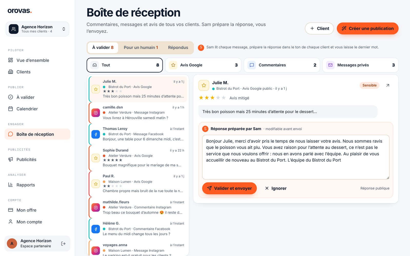 Boîte de réception partagée