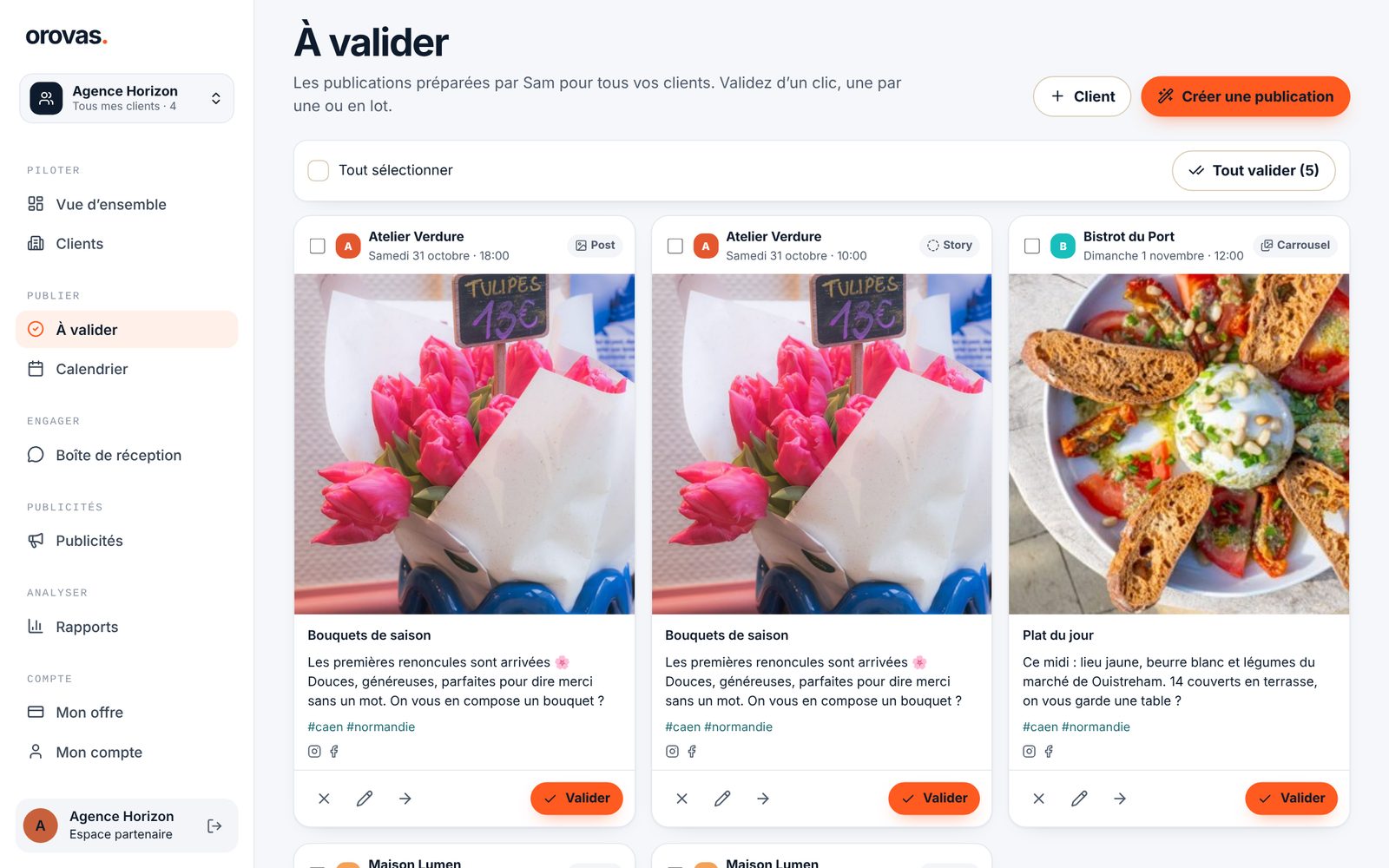 Fil À valider avec plusieurs comptes